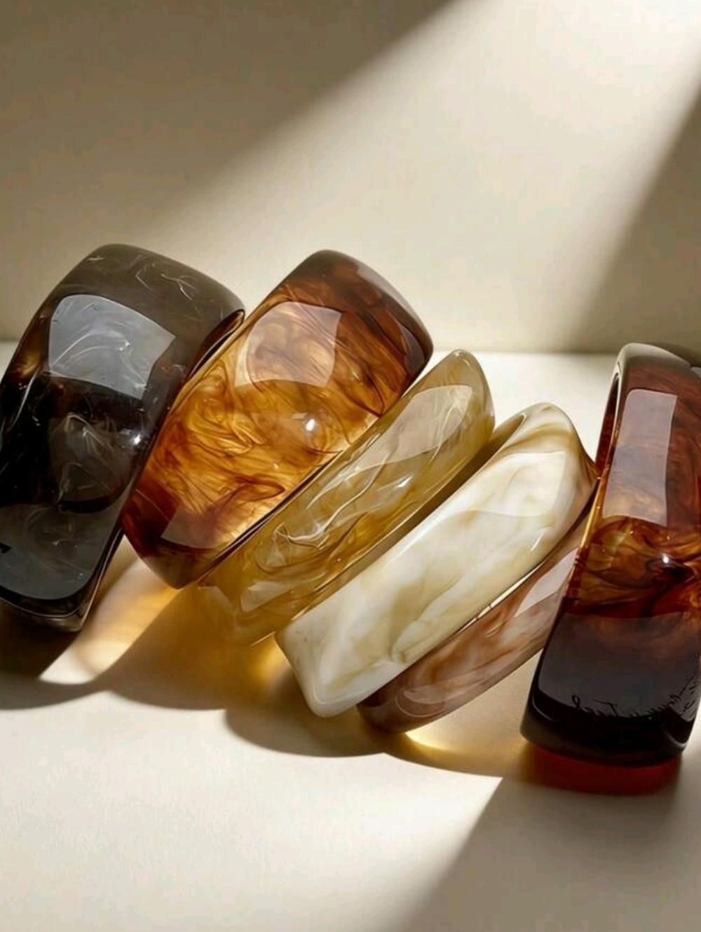 Set Of 6 Acrylic Bracelets